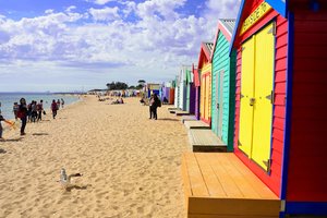 布赖顿沙滩更衣室Brighton Bathing Boxes (beach houses)