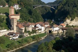 Gottéron拱桥Pont du Gottéron